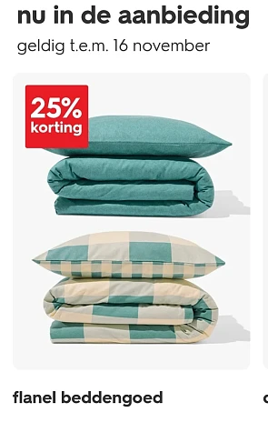 -25% op flanel beddengoed