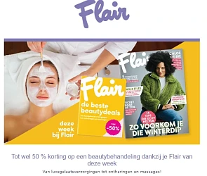 Flair: beautybehandeling met tot wel 50 % korting