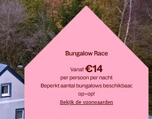 Bungalow Race bij Center Parcs: boek vanaf €14 p.p.p.n. (actie t.e.m. 13/11)