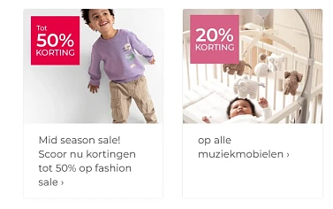 Tot 50% korting op mode voor kinderen bij Prénatal
