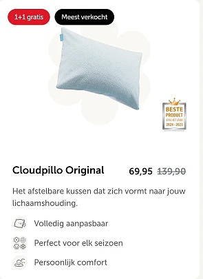 Extreme Black Friday deals bij Cloudpillo