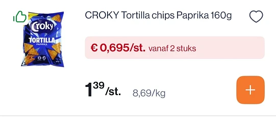 Croky tortilla chips -50%