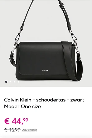 Calvin Klein zwarte schoudertas