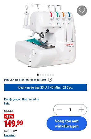 Veritas Overlocknaaimachine Elastica II -28%