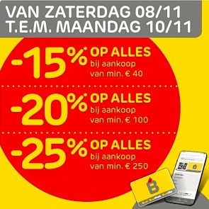 Tot 25% korting op alles bij Brico