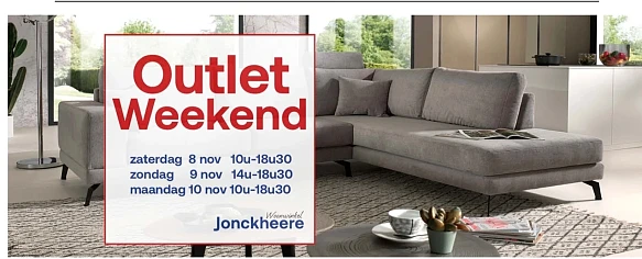 Meubelen Jonckheere outletweekend tot -70