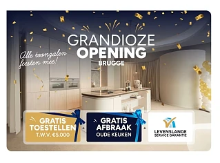 Keukens de Abdij €5000 gratis toestellen + gratis afbraak oude keuken