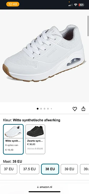 Amazon: Skechers maat 38