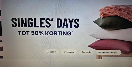 Bij La Redoute nu singles' day tot -50% korting