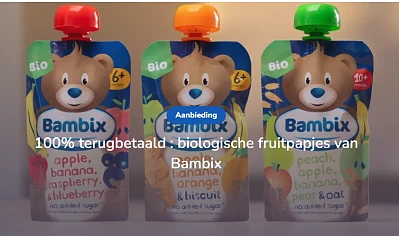 Gratis Bambix knijpzakje 🍎🍐