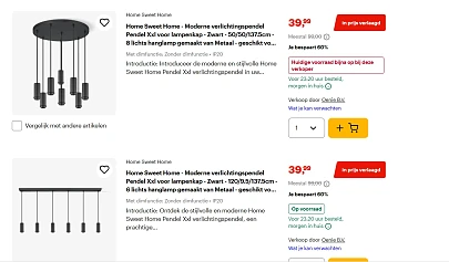 -60% op deze hanglampen bij bol