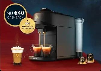 L'OR BARISTA koffiemachine €40 cashback + €20 korting op capsules