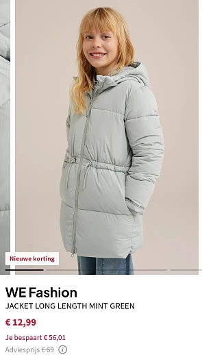 We fashion lange jas voor meisjes