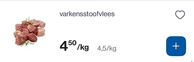 Varkensstoofvlees -50% bij Collect en go