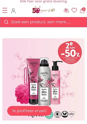 Lichaamsproducten 2de aan 50% bij di