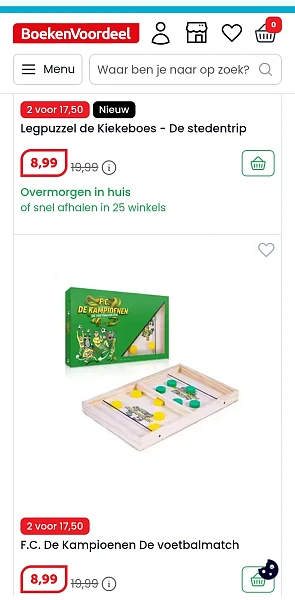 2 puzzels of boeken aan €17,50 bij boekenvoordeel