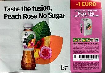 Coupon -1,00€ op Fuze tea 40 cl bij Delhaize