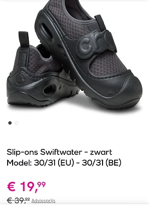 Crocs Slip-ons swiftwater zwart