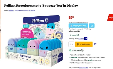 Pelikan gommen 20 stuks voor 8.66€