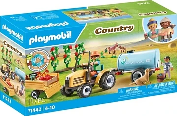 PLAYMOBIL Country Tractor met aanhanger en watertank
