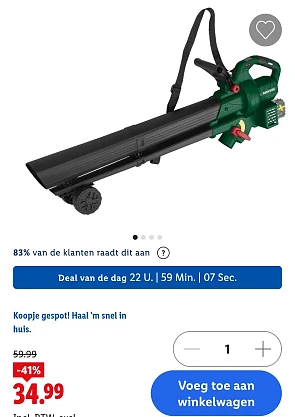 Accubladblazer/-zuiger 40 V PARKSIDE® PLSBA40 -41%