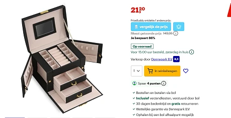 Bloom sierraden doos met 20 vakken voor 21.20€