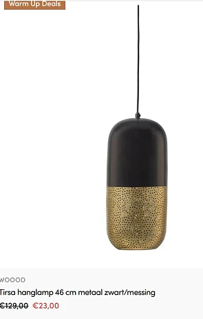 82% korting op hanglamp VT Wonen
