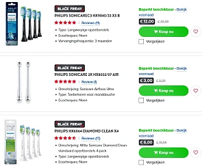 70% korting op Philips opzetborstels