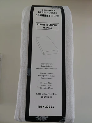 Flanellen hoeslaken gekocht aan -50%