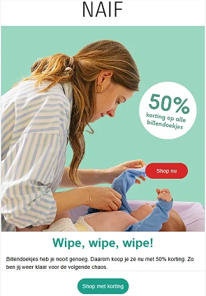 -50% Naïf billendoekjes 👶🏻