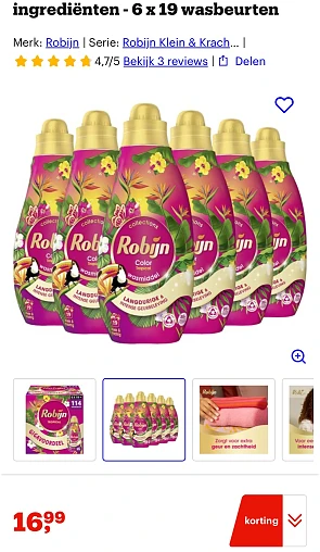 Robijn wasmiddel 6x