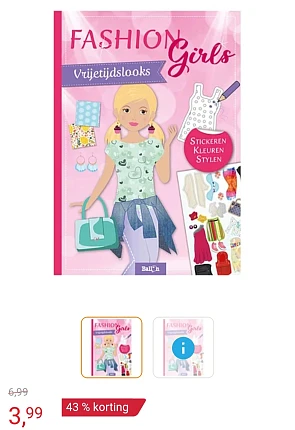 Sticker- en Tekenboek Fashion Girls -43%