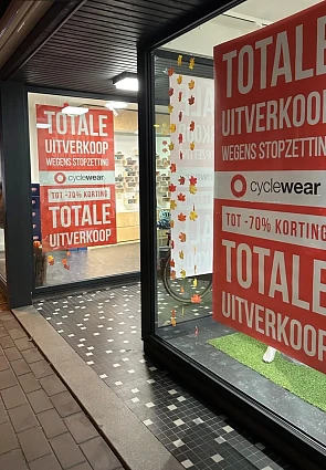 Totale uitverkoop cyclewear