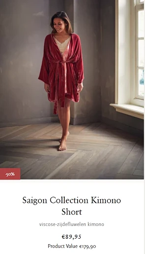 -50% Rituals Kimono kort model + cadeau bij jouw bestelling