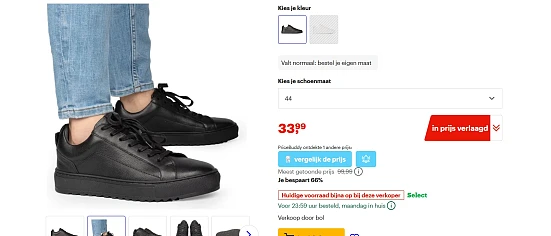 PS Poelman NIGEL Heren sneakers voor 33.99€ bij bol maat 44 en 45