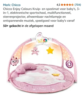 Chicco Speeltapijt Colors Gym Roze