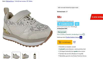Michael Kors Meisjes Sneaker in veel maten beschikbaar bij bol