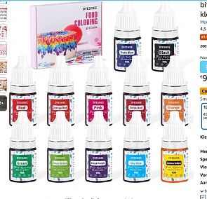 Geef je gebak meer kleur met deze kleurstof nu 0.83€ per potje bij aankoop vanaf 12 stuks