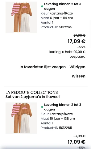 La redoute extra korting