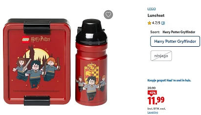 -42% Lunch set Harry Potter Gryffindor ⚡