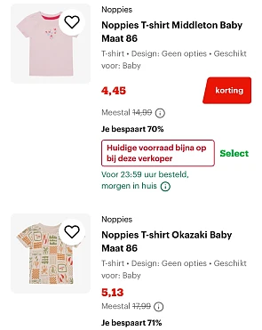 Noppies kleding -70%