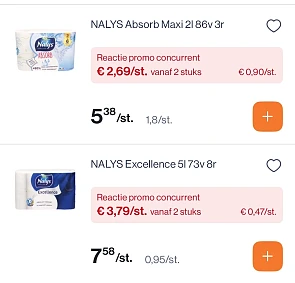 Nalys producten -50%