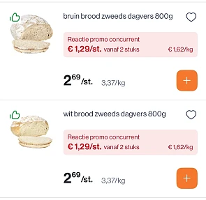 Bij Colruyt dagvers brood in promo