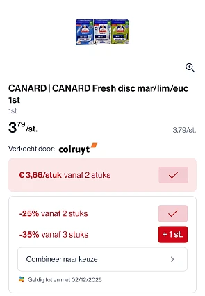 Canard fresh disc mooie promo in combi met wowi coupon