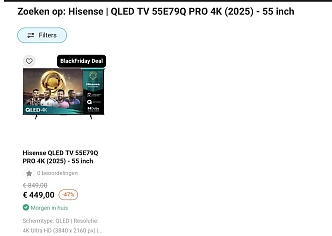 Hisense | QLED TV 55E79Q PRO 4K (2025) - 55 inch -47%
