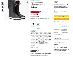 Aigle Giboulee 2 rubberlaarzen voor kinderen -63%