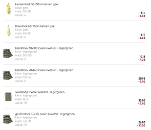 €40 bespaard op handdoeken