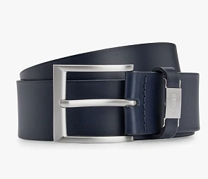 Blauwe Hugo Boss Mannen riem lederen riem met 60% korting