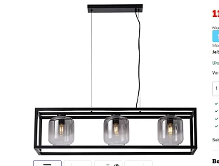 Hanglamp Dentro 3 lichts L 110 cm bij bol