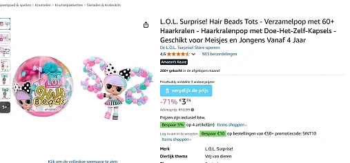 L.O.L. Surprise! Hair Beads Tots met 71% korting!